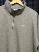 Jaqueta Nike Solo Swoosh White 1/4-Zip Cinza - Pronta Entrega