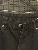 Calça Jeans Preta Chrome Hearts Cruz Black/White - Pronta Entrega