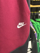 Calça Moletom Nike Slim Fit Preta/Vermelha Com Punho - Pronta Entrega