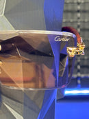 Óculos Cartier 66543XZ Gold Lente Clear - Pronta Entrega