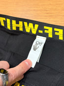 Cueca Off-White Preta Boxer - Pronta Entrega