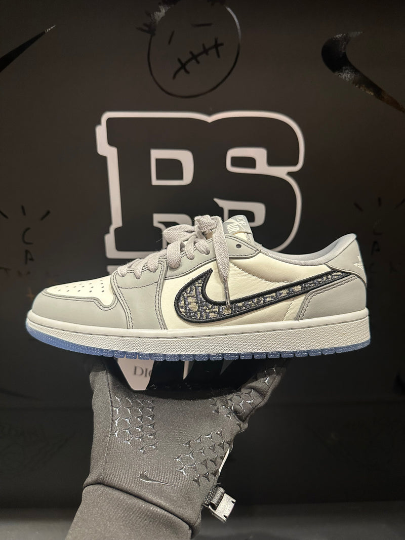 Tênis Nike Air Jordan 1 Low X Dior Grey - Pronta Entrega