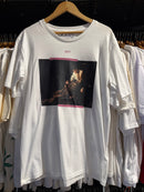 Camiseta OFF-WHITE Arrow Caravaggio St. Fran Skate Slim Tee Roxo/Branca - Pronta Entrega