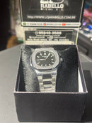 Relógio Patek Philippe Silver Fundo Black - Pronta Entrega