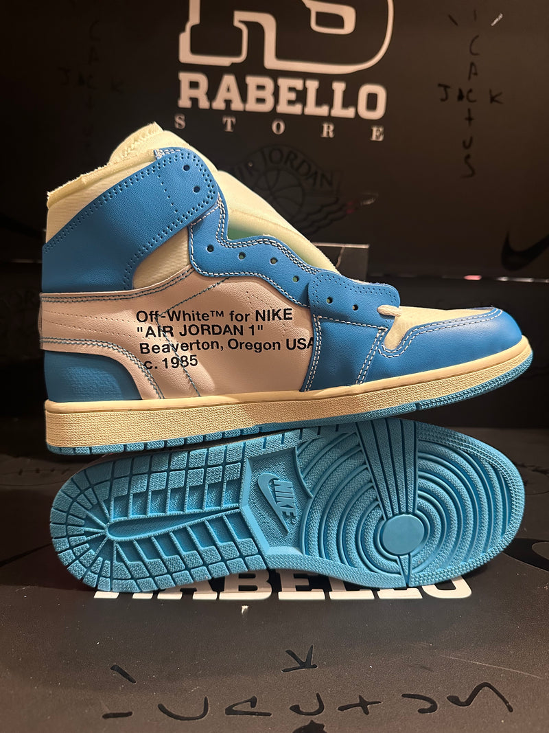 Tênis Nike  Air Jordan 1 High X Off White University Blue - Pronta Entrega