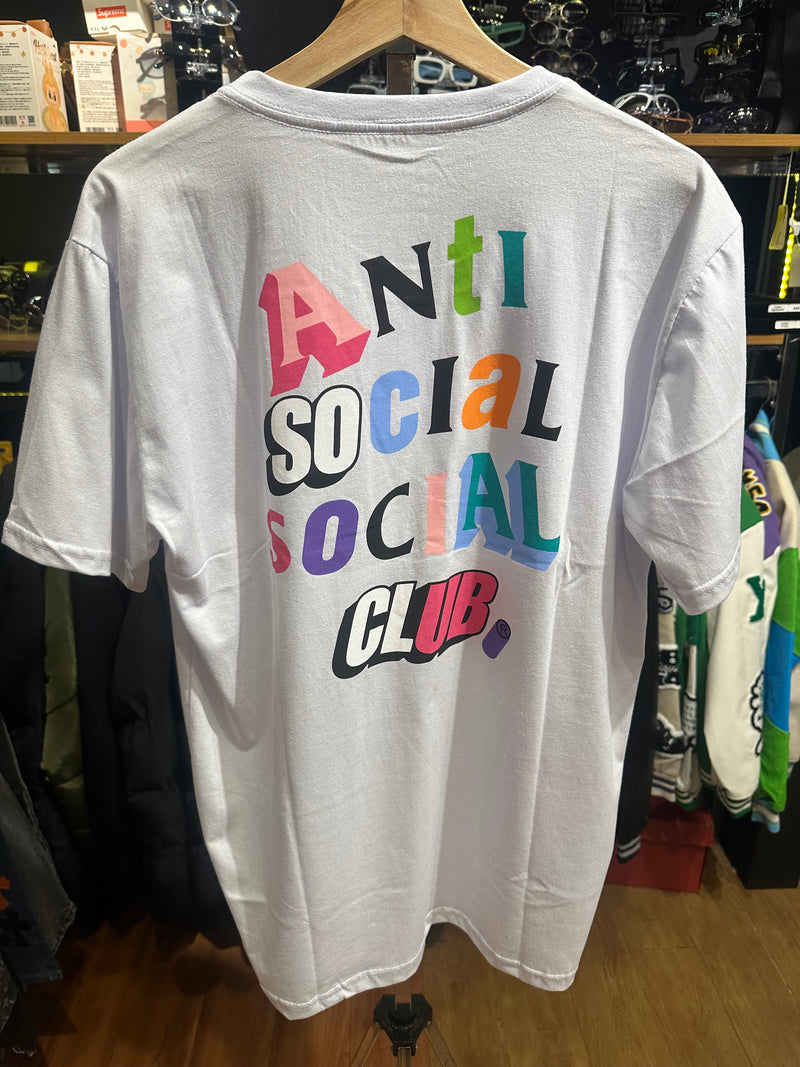 Camisa Anti Social Social Club Branca Letters - Pronta Entrega