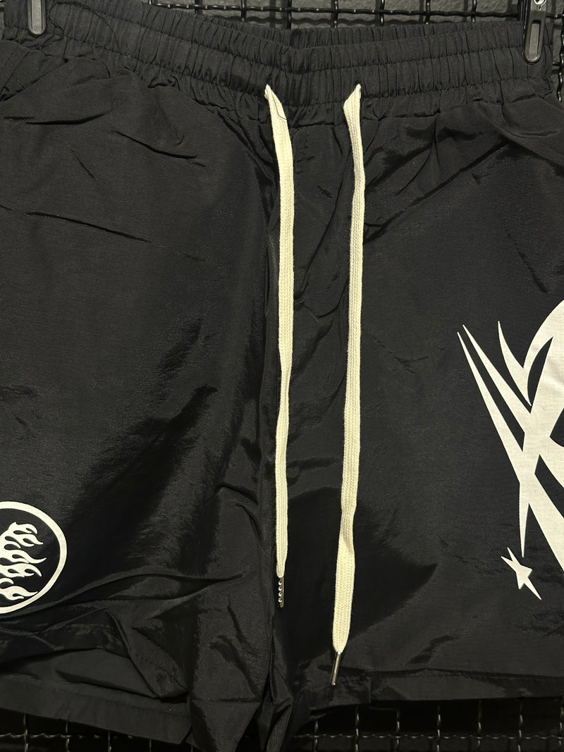 Short Hellstar Waxed Nylon High Street Black - Pronta Entrega