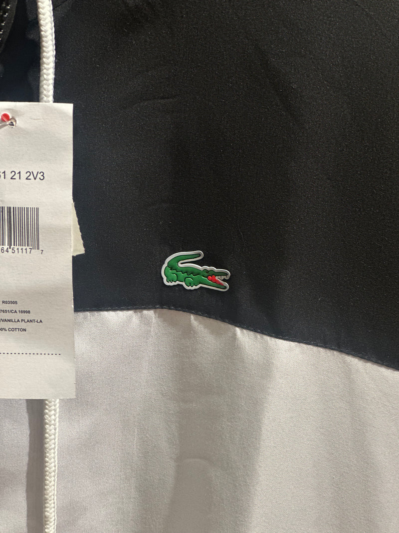 Jaqueta Corta Vento Lacoste Black/White - Pronta Entrega