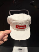 Boné Supreme 5 Panel Washed Chino Twill Camp White - Pronta Entrega