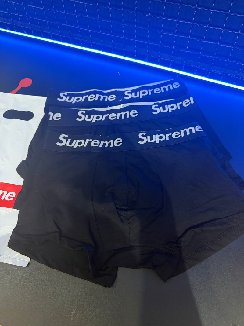 Supreme Pack Cueca Boxer 3 Peças Preta - Pronta Entrega