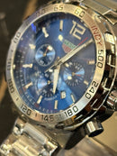 Relógio TAG Heuer Formula 1 x Indy 500 Silver Fundo Blue - Pronta Entrega