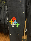 Calça Jeans Preta Chrome Hearts Patch Carpenter - Pronta Entrega