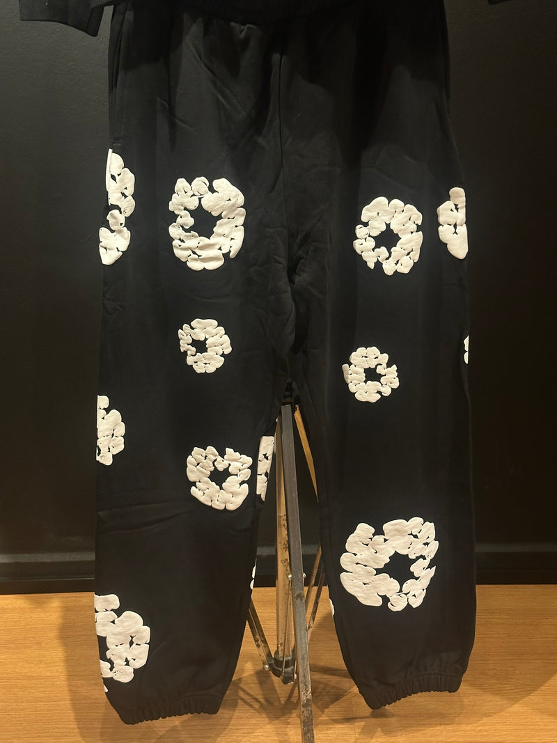 Conjunto Denim Tears Black/White Moletom + Calça - Pronta Entrega