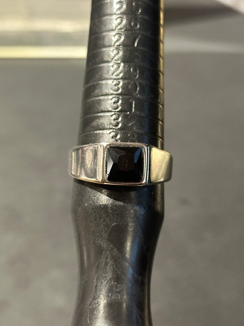 Anel Aço Inoxidável Pedra Ônix 35 CM - Pronta Entrega