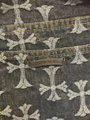 Calça Jeans Preta Chrome Hearts Multi Cruz - Pronta Entrega