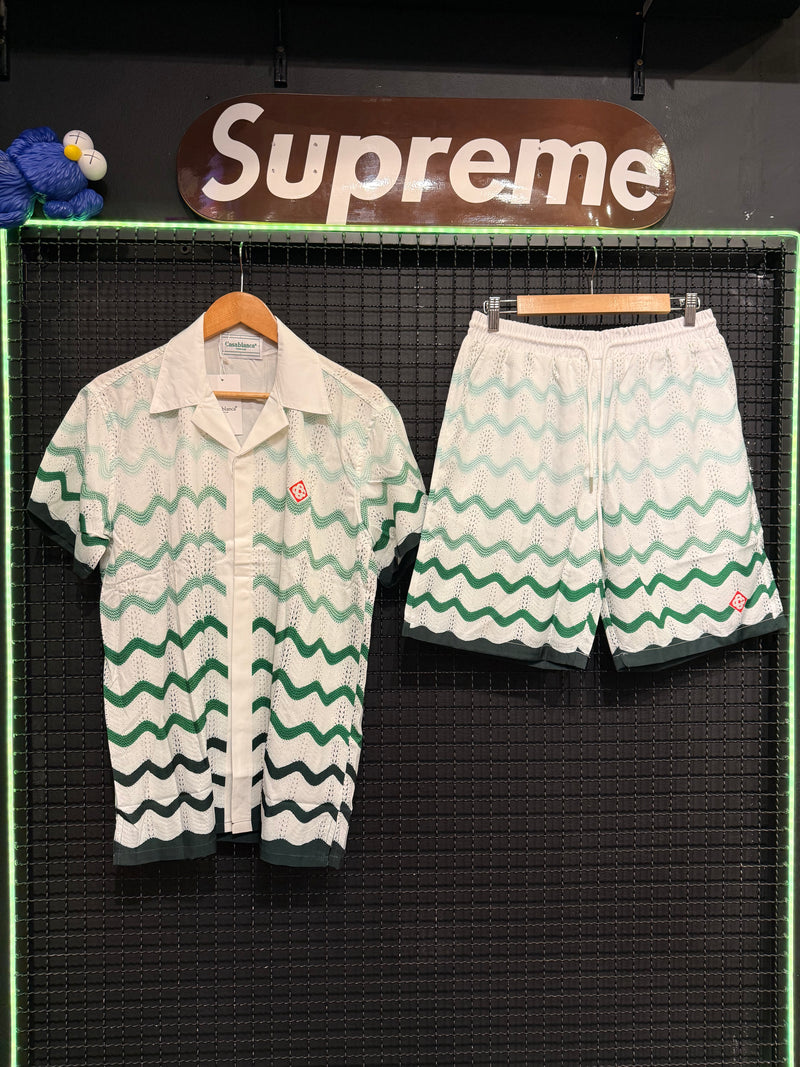 Conjunto Casablanca Tennis Club Green White - Pronta Entrega