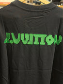 Camiseta Louis Vuitton Preta Logo Verde - Pronta Entrega