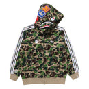 Jaqueta BAPE x Adidas Shark Track Hoodie Crew Green - Encomenda