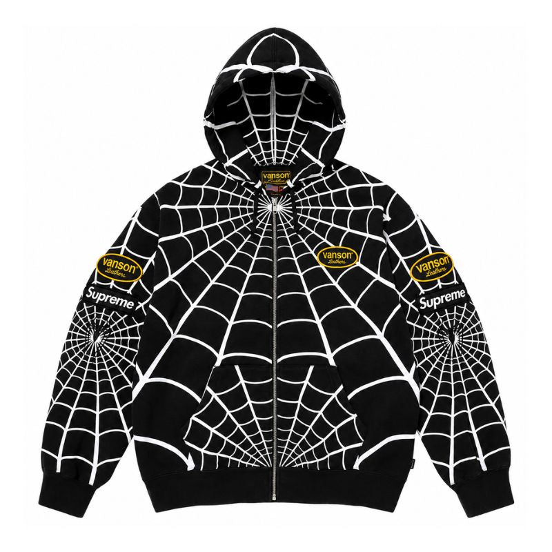 Moletom Vanson Leathers x Supreme Spider-Man Black - Encomenda