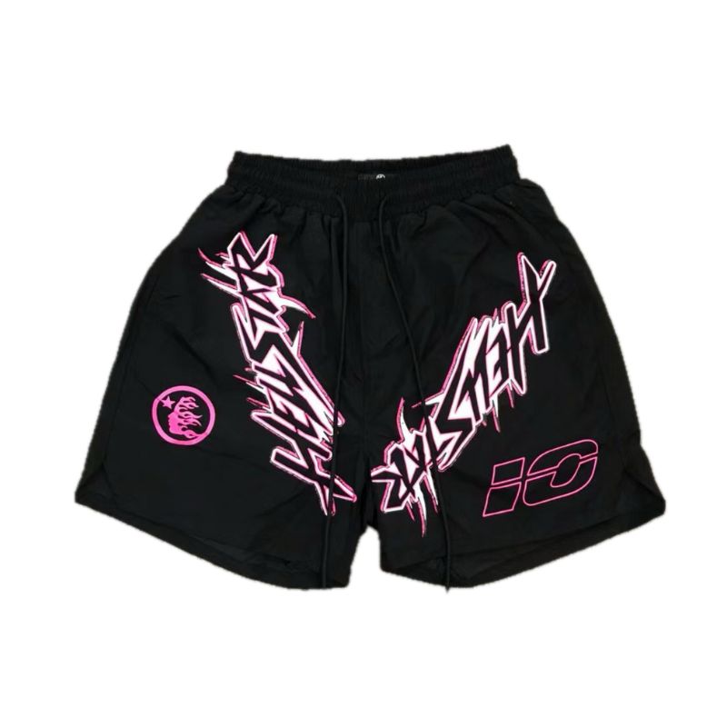 Hellstar Waxed Nylon Athletic Shorts Black - Encomenda