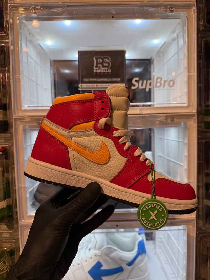Tênis Nike Air Jordan 1 High Light Fusion Red - Pronta Entrega