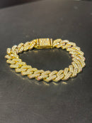 Pulseira Slim Dourada Cravejada Em Zicornia Cúbica 20 CM - Pronta Entrega