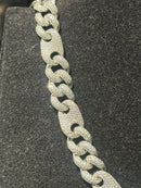 Corrente Cravejada Prata +AAA Premium Prata 50 CM - Pronta Entrega