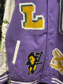 Jaqueta Varsity Louis Vuitton Purple/White - Pronta Entrega