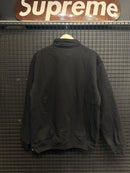 Moletom Supreme Crest Appliqué Half Zip Black FW25 - Pronta Entrega
