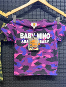 Conjunto Bape Baby Mino Camo Green Pink - Pronta Entrega