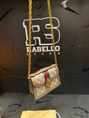 Bolsa Gucci Feminina Couro Fecho Gold Crossbody Branca - Pronta Entrega