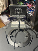 Óculos Miu Miu Redondo Armação Silver/Black Lente Purple - Pronta Entrega