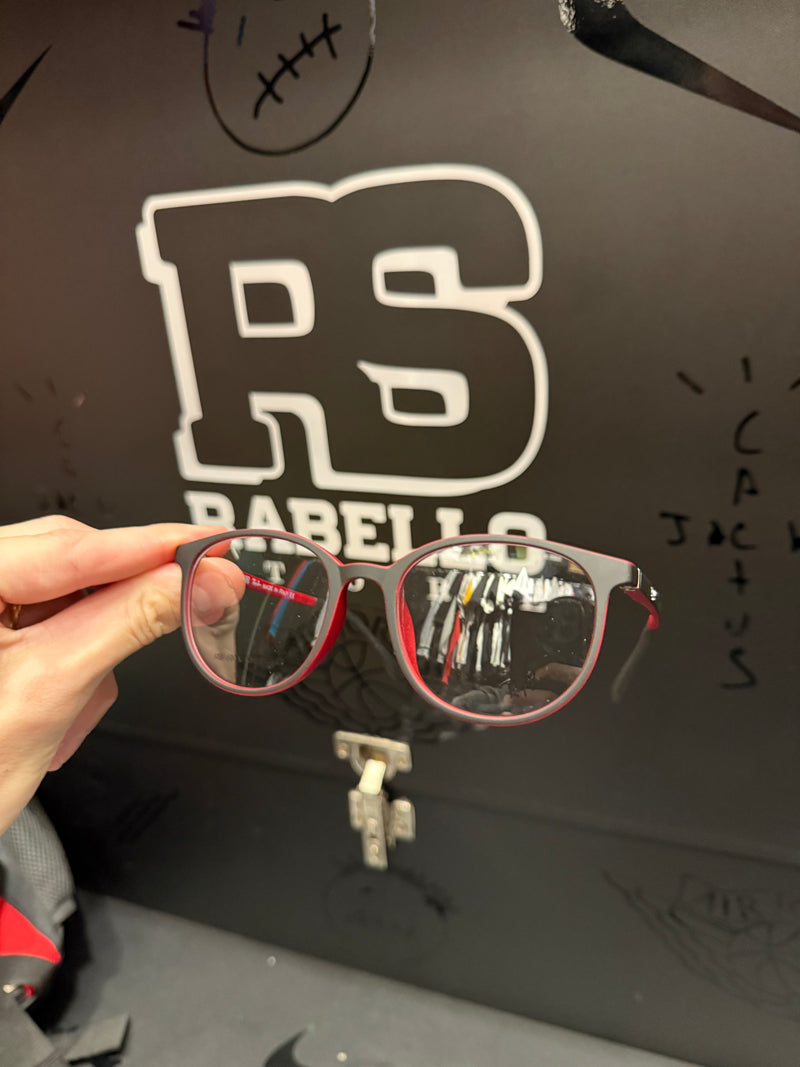 Óculos Rayban Redondo Armação Vermelho Preto Clip-On 3 em 1 Multi Cores - Pronta Entrega