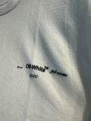 Camiseta Off-White Line Oversized Branco - Pronta Entrega