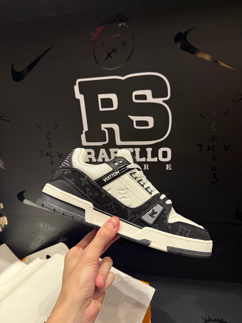 Tênis Louis Vuitton LV Trainer White Black  - Pronta Entrega