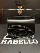 Bolsa Diesel Feminina 1DR Crossbody Couro Preto - Pronta Entrega