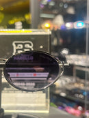 Óculos Miu Miu Redondo Armação Silver/Black Lente Purple - Pronta Entrega