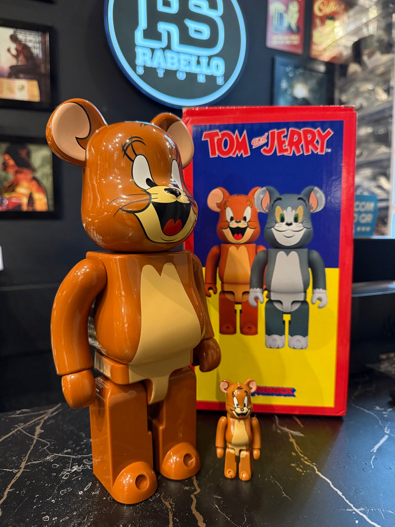 Bearbrick Bear Jerry: Tom & Jerry 400% Medicom Toy Boneco Colecionável 28cm - Pronta Entrega
