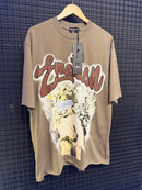 Camiseta Mixed Emotion Angel Brown Oversized - Pronta Entrega