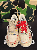 Tênis Bape Sta Low 'Paint Splatter - Ivory' - Pronta Entrega