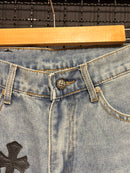 Short Chrome Hearts Jeans Cruz Black - Pronta Entrega