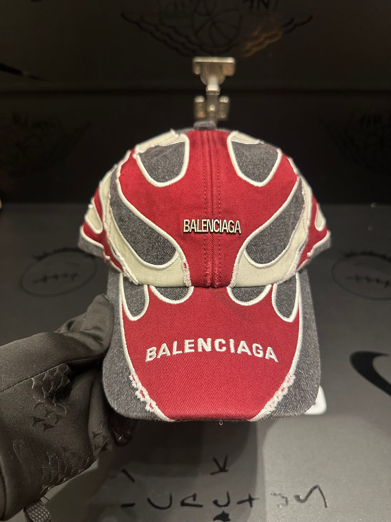 Boné Balenciaga Jeans Flame Aba Curva - Pronta Entrega