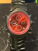 Relógio Oakley GMT Black Fundo Vermelho - Pronta Entrega