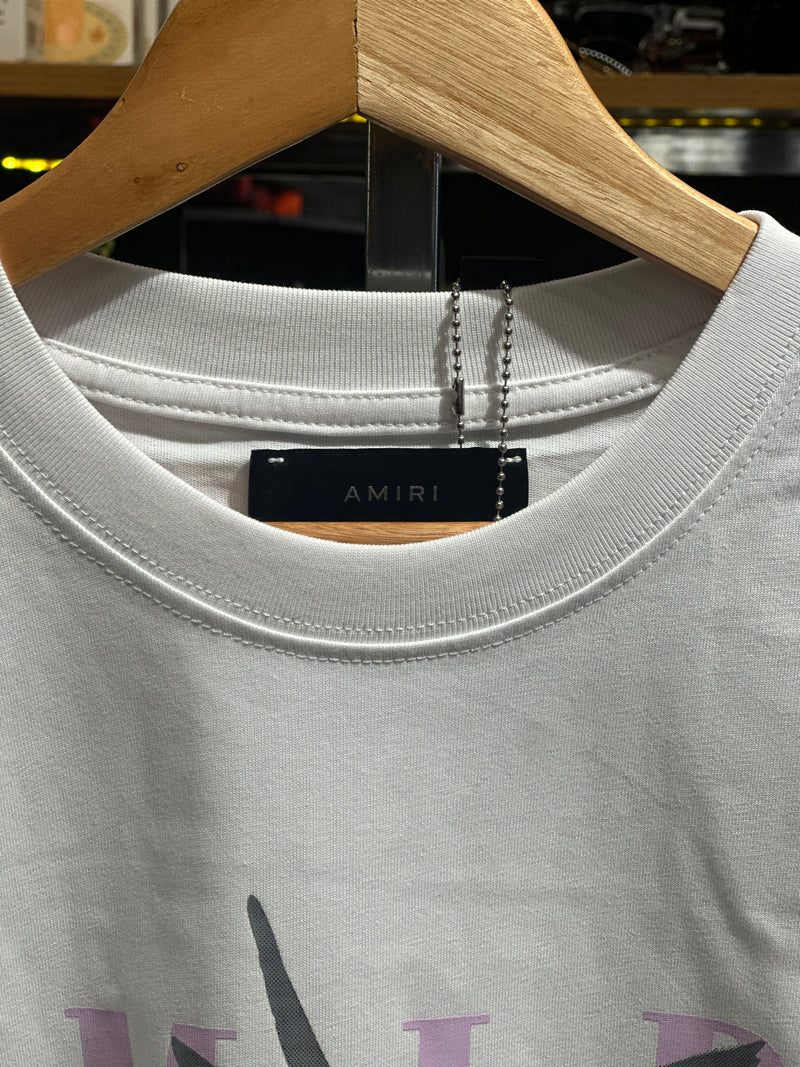 Camiseta Amiri Two Birds Branca - Pronta Entrega
