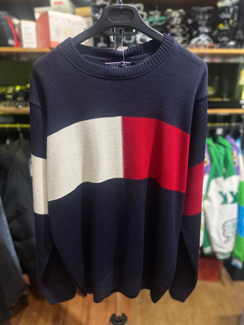 Suéter Tommy Hilfiger Azul/Branco/Vermelho - Pronta Entrega