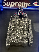 Jaqueta BAPE Shark Camo Black White  Duo Hoodie Black - Pronta Entrega