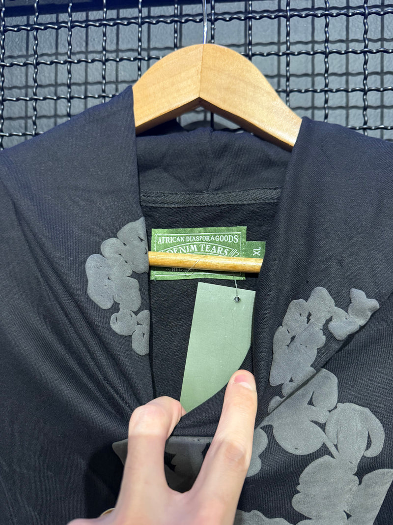 Conjunto Moletom Denim Tears Black Gray Blusa + Calça - Pronta Entrega