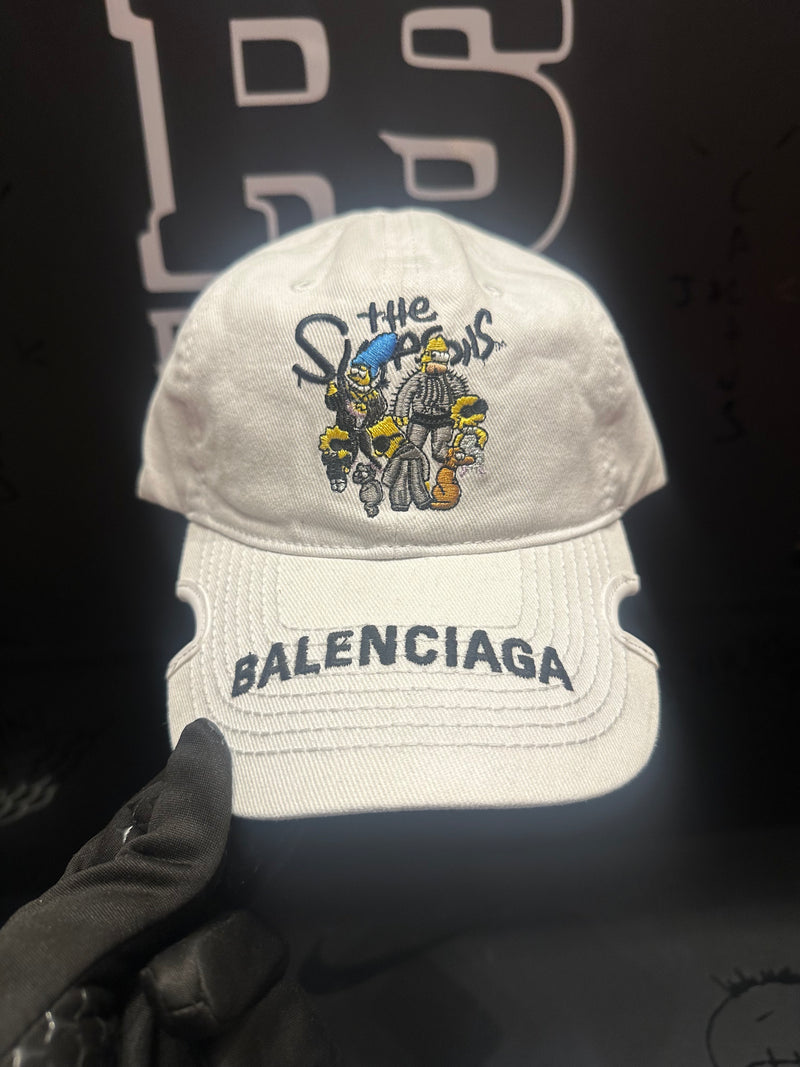Boné Aba Curva Balenciaga The Simpson Branco - Pronta Entrega