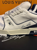 Tênis Louis Vuitton LV Trainer White Marine - Pronta Entrega