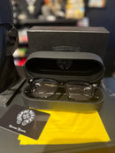 Óculos Chrome Hearts Armação Preto Prata - Pronta Entrega